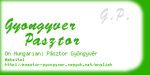 gyongyver pasztor business card